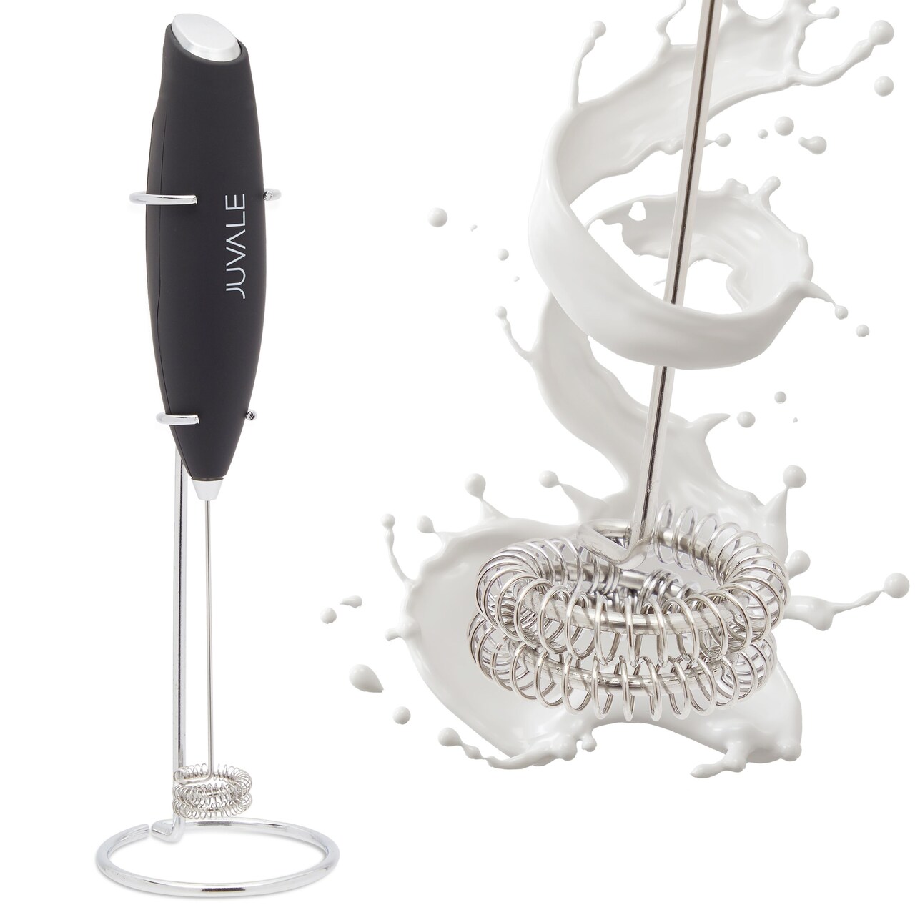 Milk Frother for Lattes and Cappuccinos, Mini Electric Blender for